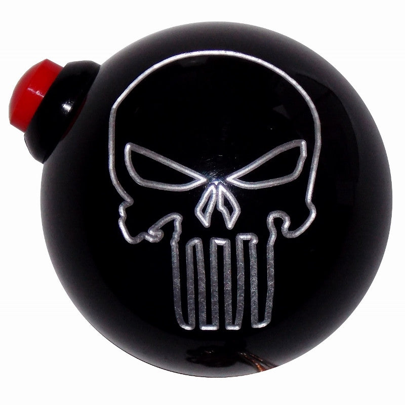 Black Punisher Skull Side Button Shift Knob