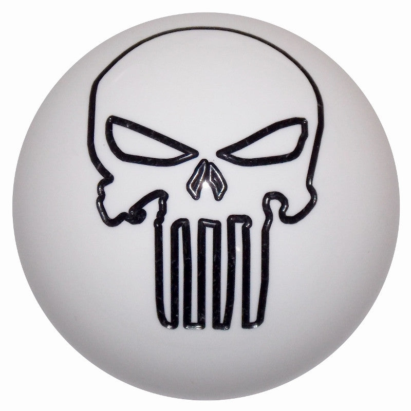 White Punisher Skull C4 C5 Shift Knob