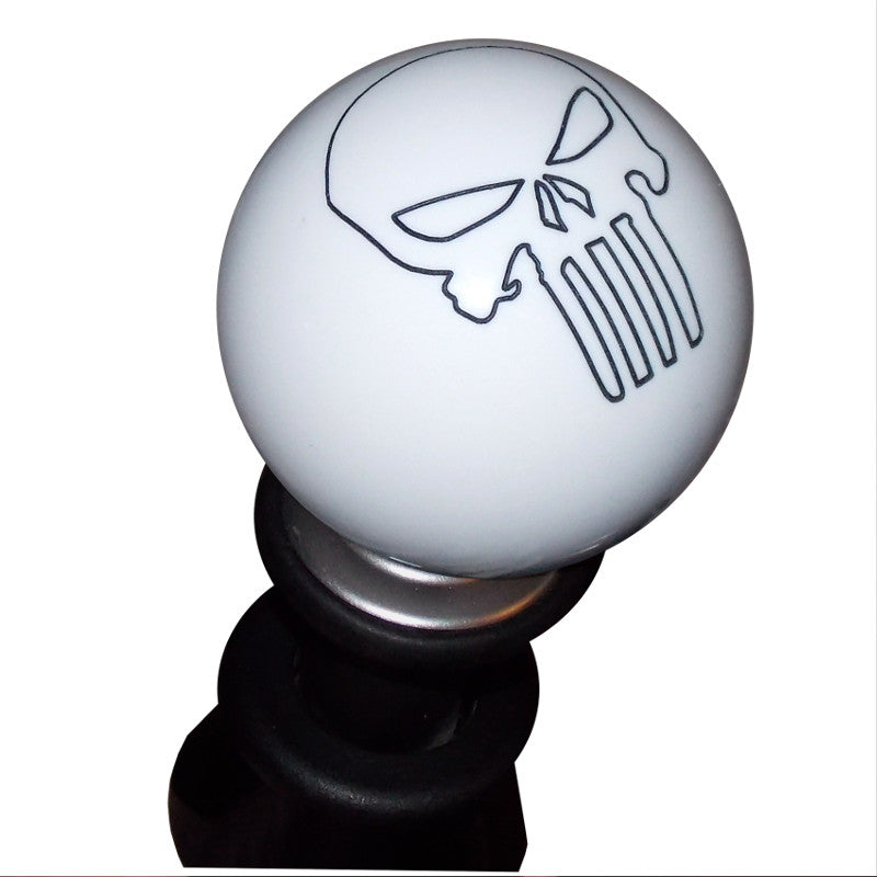 White Punisher Skull Subaru STi, BRZ, FR-S, FT-86 6 Speed Shift Knob