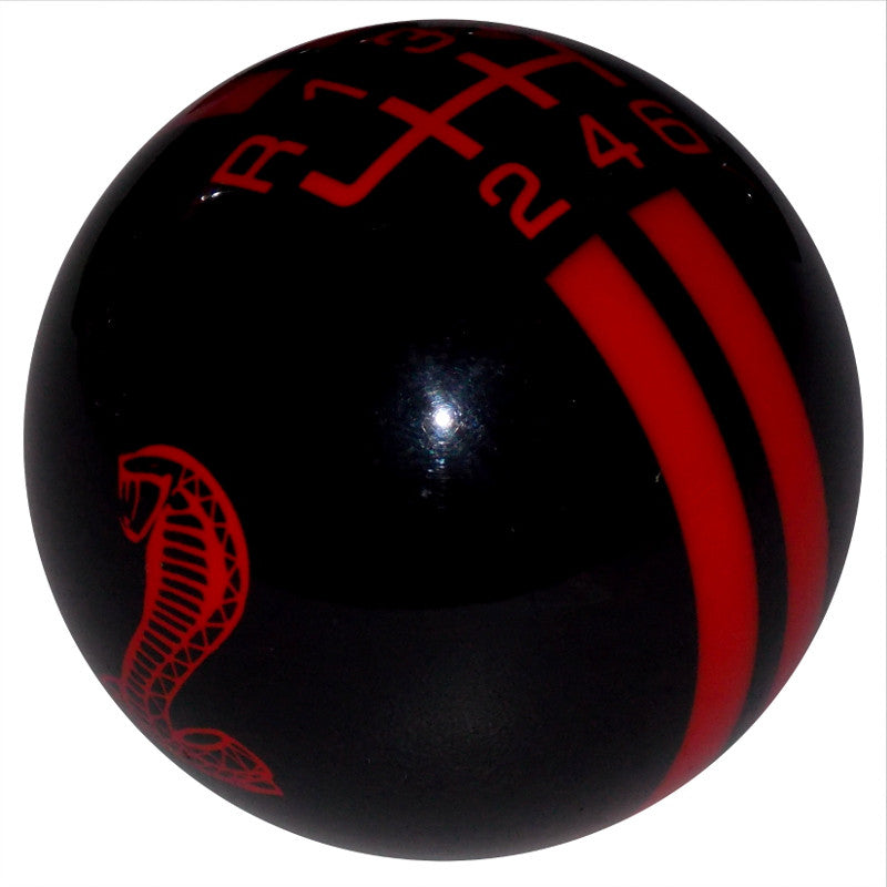 Ford Rally Mustang Cobra Logo Black/ Red New 6 Speed Shift Knob