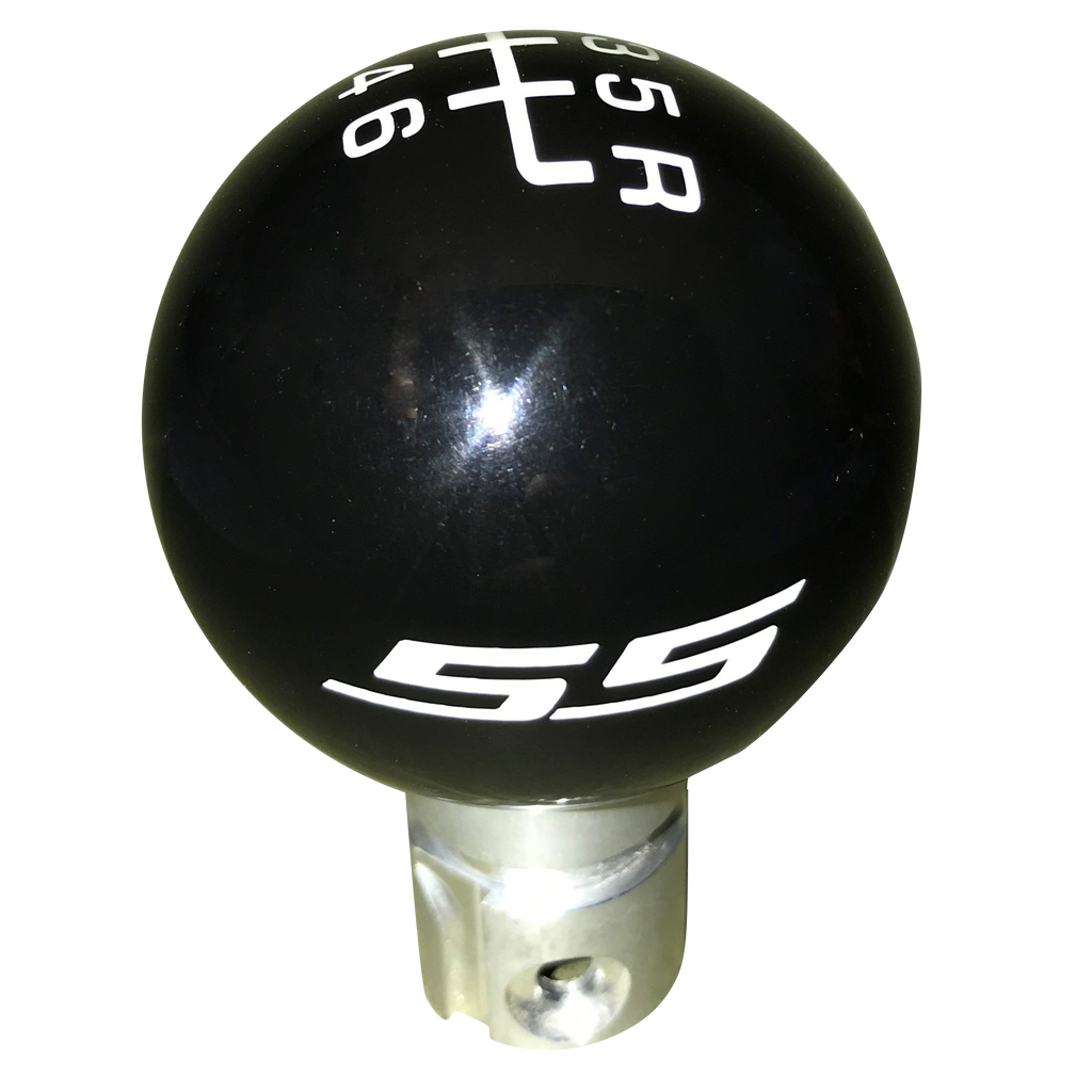 image of 2013 up Camaro Black SS Logo 6 Speed Reverse Up Right Shift Knob