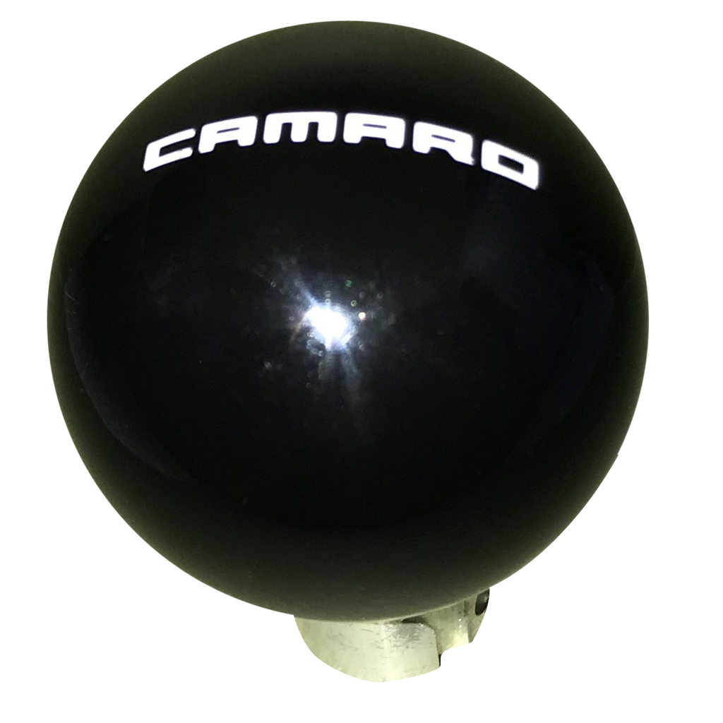 image of 2013 up Camaro Black with White Camaro Logo 6 Speed Shift Knob