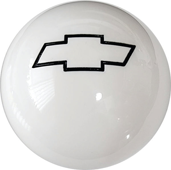 White Chevy Bowtie Logo Shift Knob