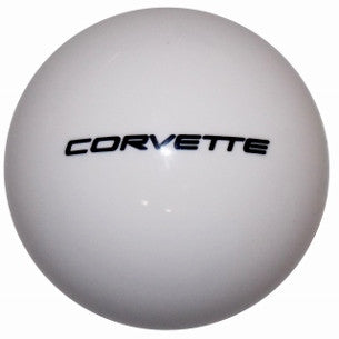 White C5 Corvette Script Logo Shift Knob