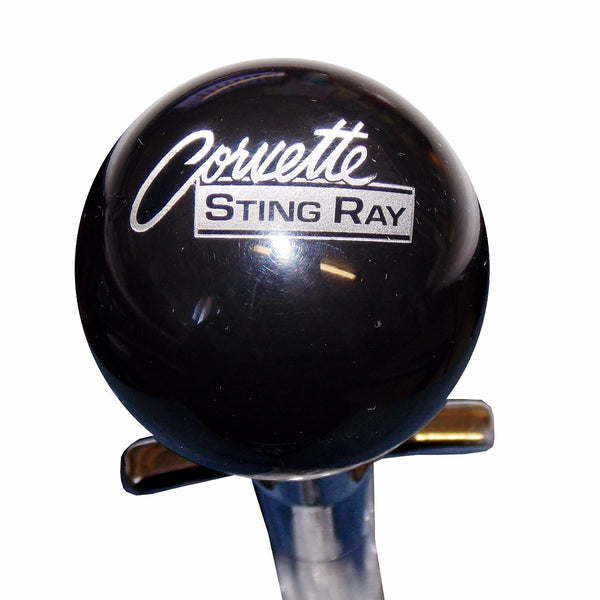 Black Vette Stingray Emblem 4 Speed Shift Knob 