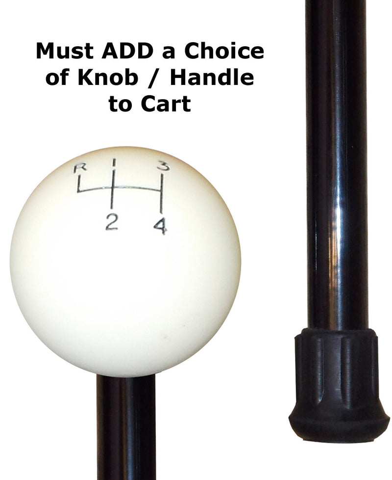 Custom Gloss Black 'Smoothie' Aluminum Heavy Duty Cane