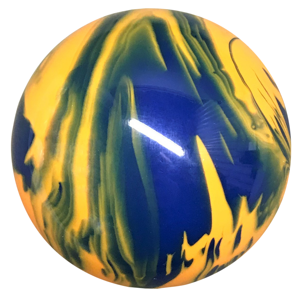 image of Marbled Blue and Yellow Shift Knob