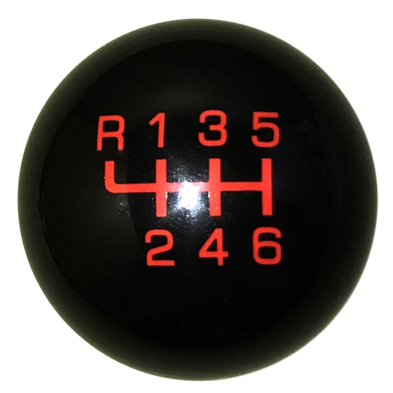 Qualifier Black With Red 6 Speed Reverse Up Left Shift Knob