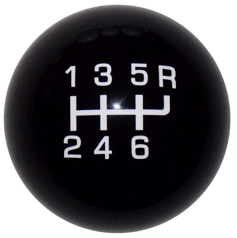 Qualifier Black with White 6 Speed Shift Knob
