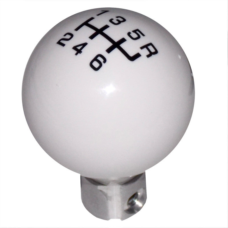 C6 Corvette White Qualifier 6 Speed Pattern Shift Knob