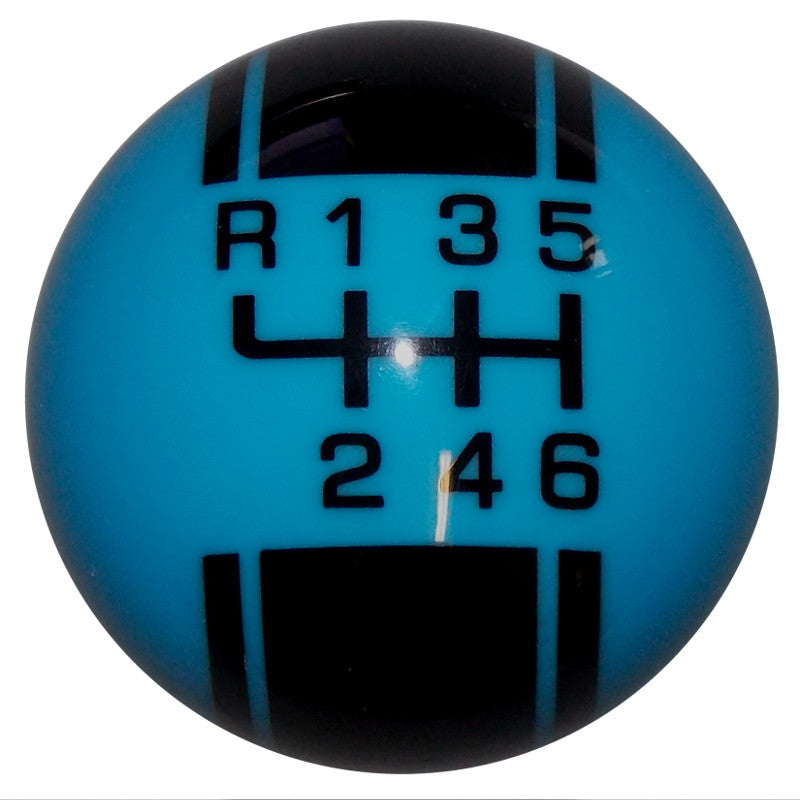 Rally II New 6 Speed Grabber Blue Shift Knob