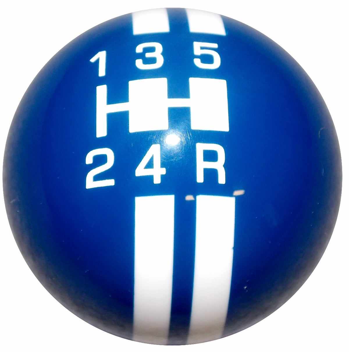 Rally Stripe 5 Speed Blue with White Shift Knob