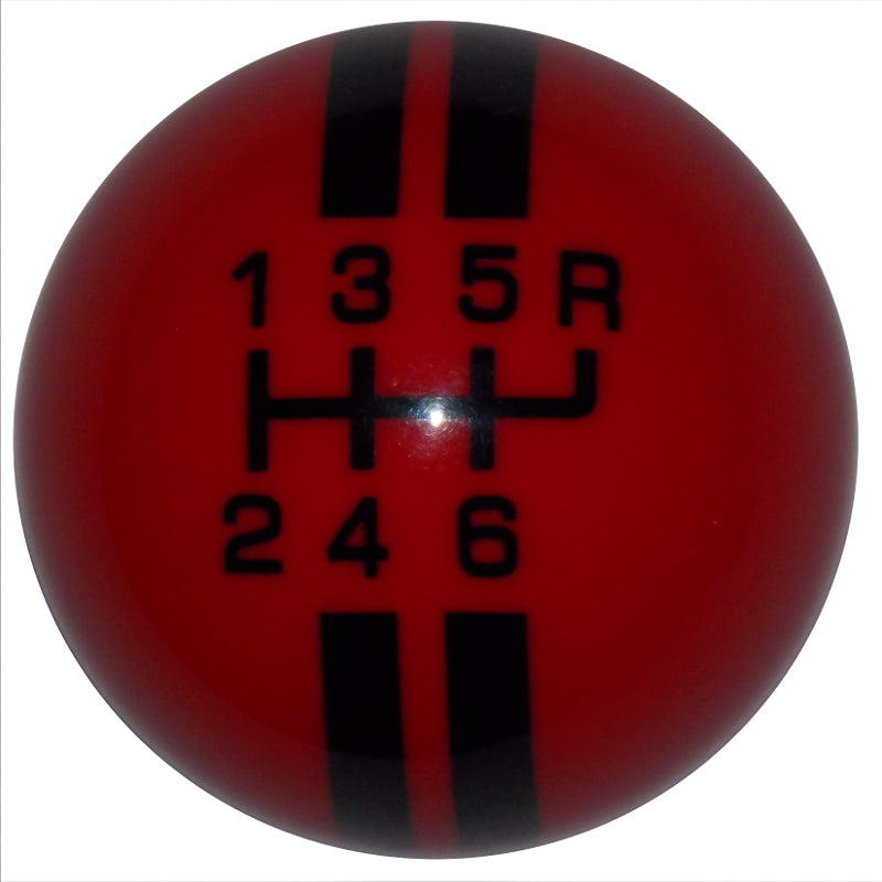 Rally Stripe 6 Speed Red with Black Shift Knob