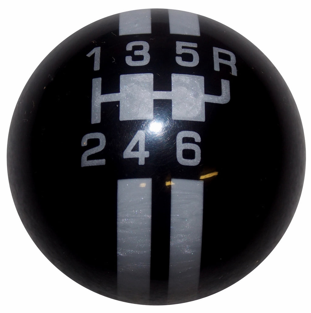 Rally Stripe 6 Speed Black with Gray Shift Knob
