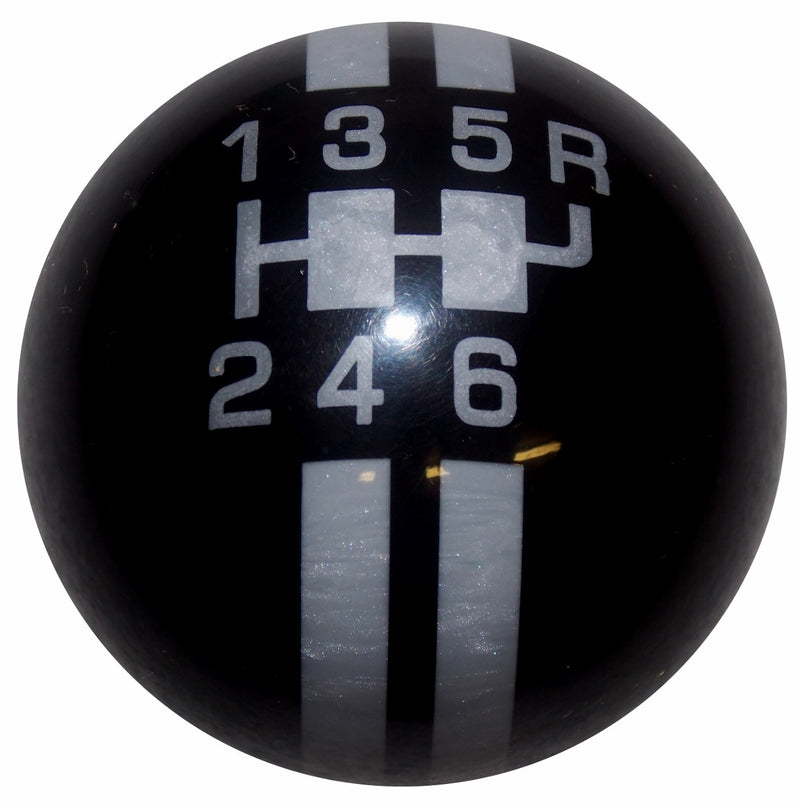 Rally Stripe 6 Speed Black with Gray Shift Knob