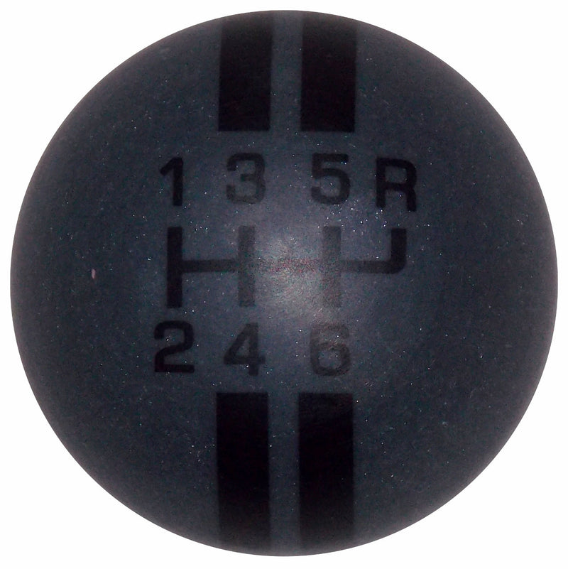 Rally Stripe Carbon Graphite with Black Stripes 6 Speed Shift Knob