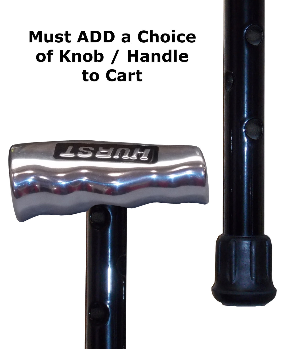 Custom Gloss Black 'Smoothie' Aluminum Super Duty Self Defense Cane