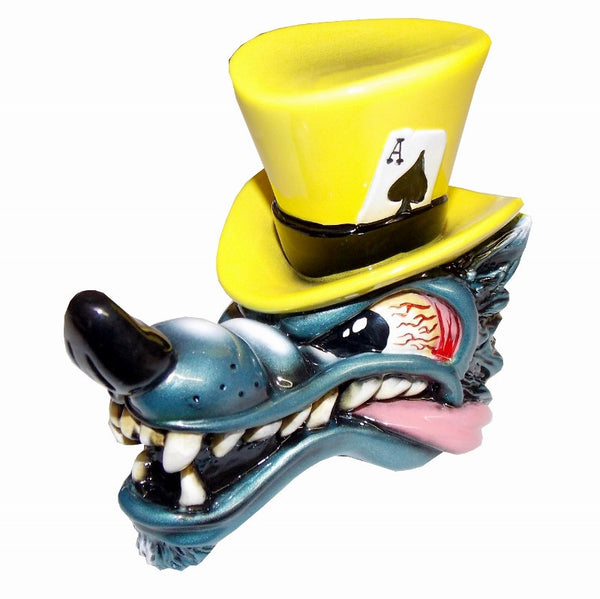 Top Hat Wolf - Yellow Shift Knob