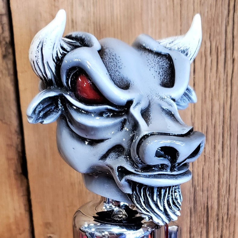 El Toro Gray Bull Shift Knob with Red Eyes