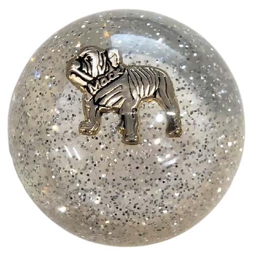image of Mack Bulldog Logo Clear Glitter Shift Knob