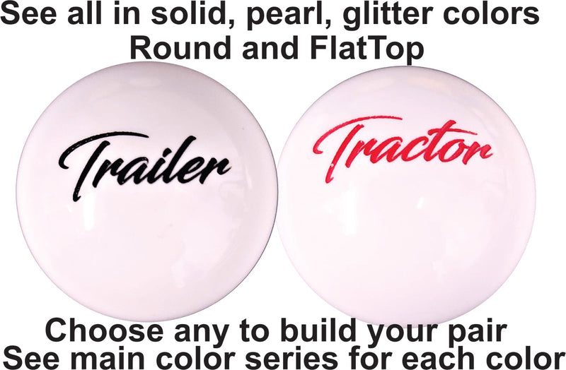 Pearl White FlatTop Trailer Brake Knob V2