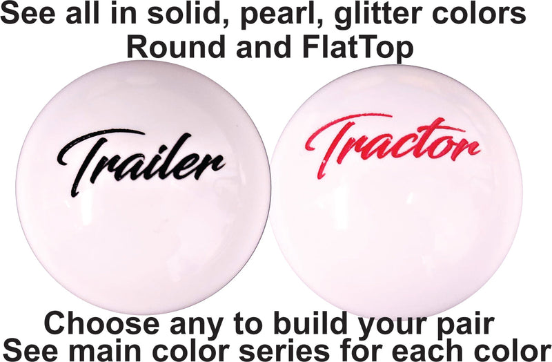 Red Glitter FlatTop Trailer Brake Knob V2